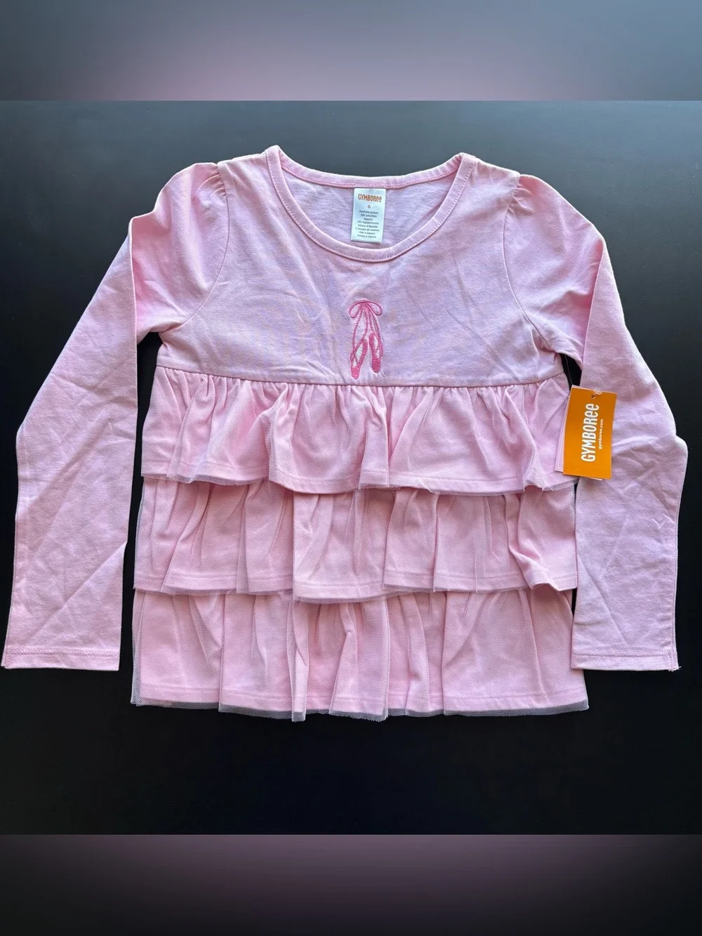 New Gymboree Girls 6 Peplum Top & Ponte Jeggings Pants Set Embroidered Pink Blue